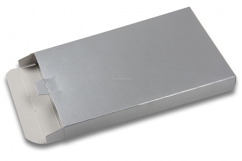 Färgade brevpack med glansig yta - silver