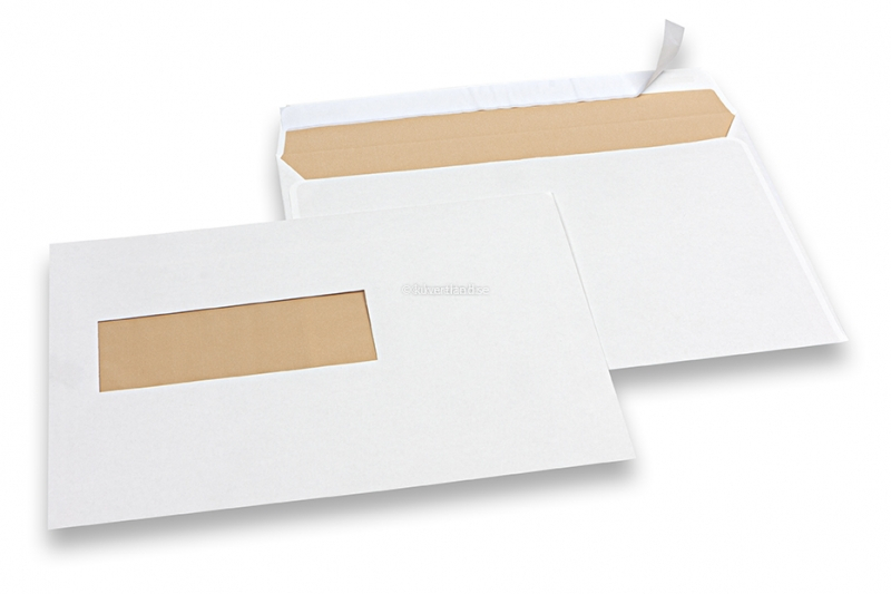 Fönsterkuvert naturvita, 156 x 220 mm (EA5), fönster vänster 40 x 110 mm, fönstrets placering är 20 mm från vänster och 66 mm från botten, 90gsm, ca. 7g. per enhet