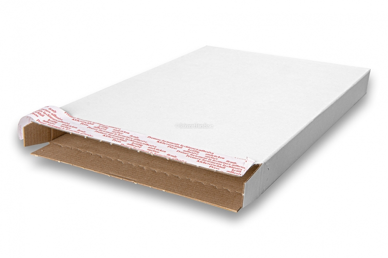 Brevpack med självhäftande stängning på kortsidan - vit