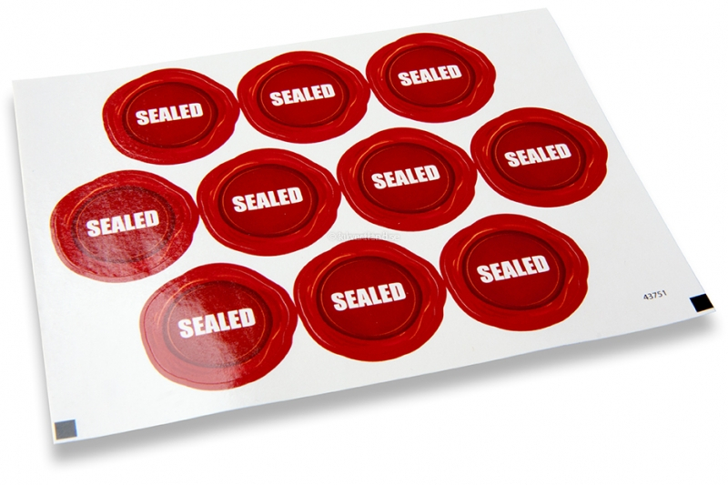 Klistermärken till kuvert kärlek - förseglad