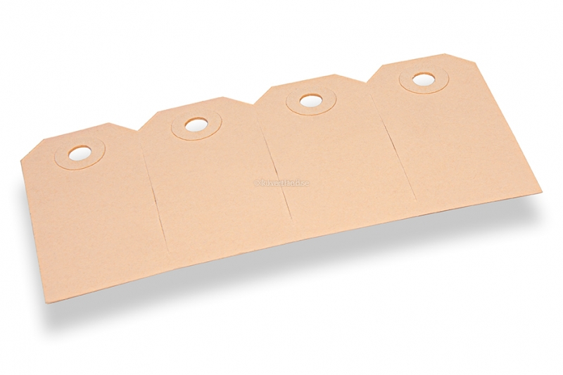 Pappetiketter - Brun 35 x 70 mm