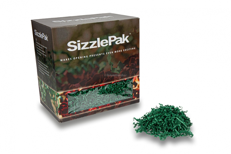 Strimlat papper SizzlePak - Mörkgrön (1.25 kg), 80 gsm papper