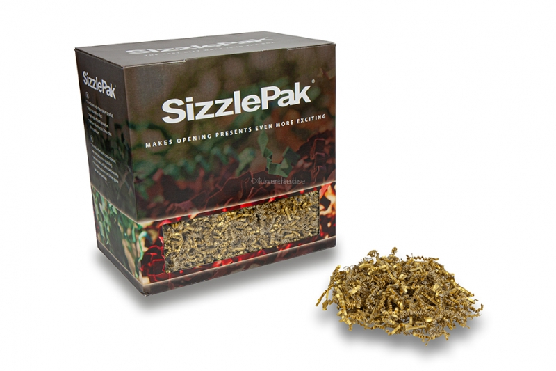 Strimlat papper SizzlePak - Guldfärgad (1.25 kg), 120 gsm papper