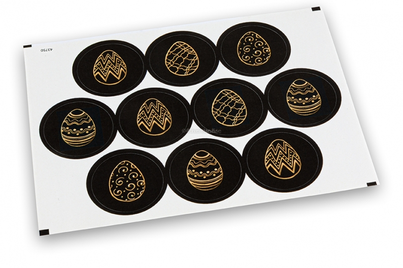 Påsk kuvertförseglingar - svart + gyllengul