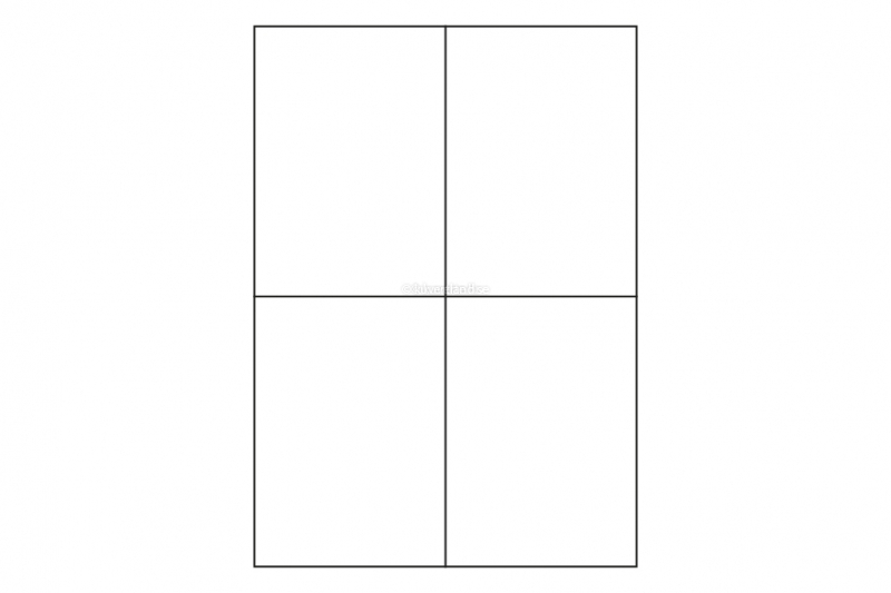 Etiketter för laserskrivare (vita) - 4 objekt per ark