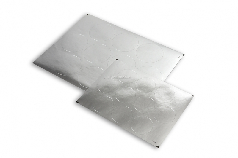 Glänsande klistermärken - silver