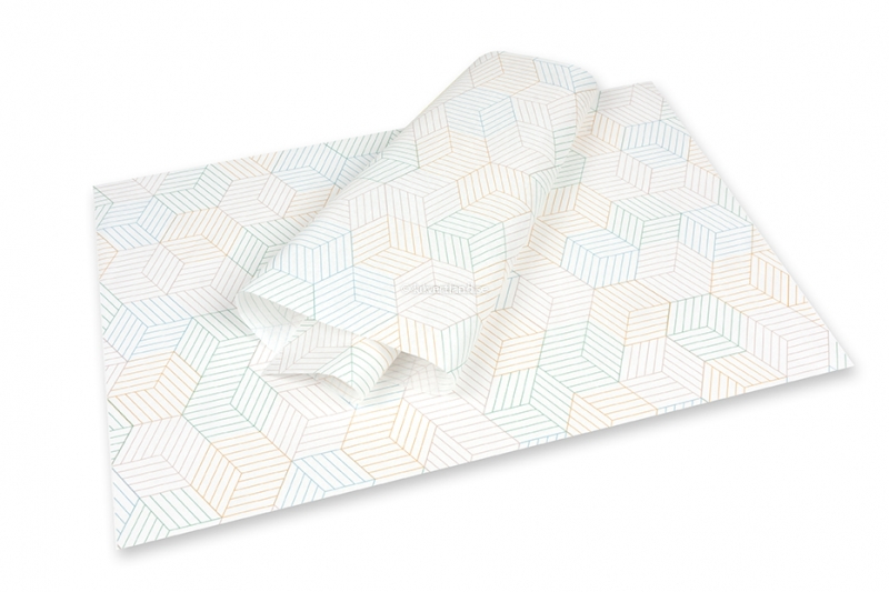 Silkespapper - kuber färgade