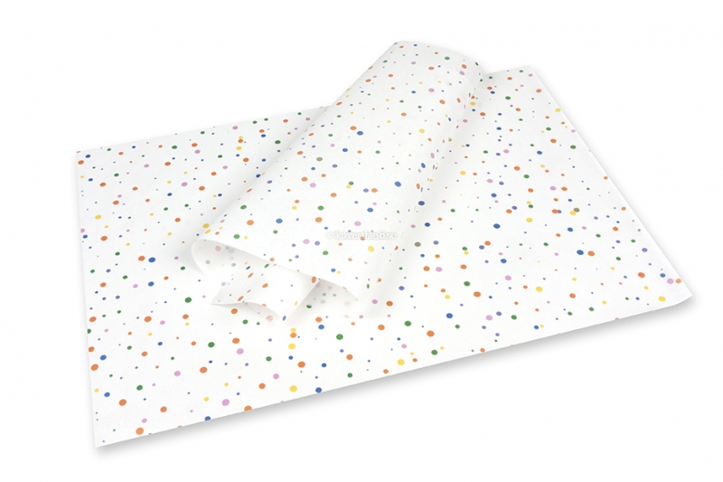 Silkespapper - prickar färgade