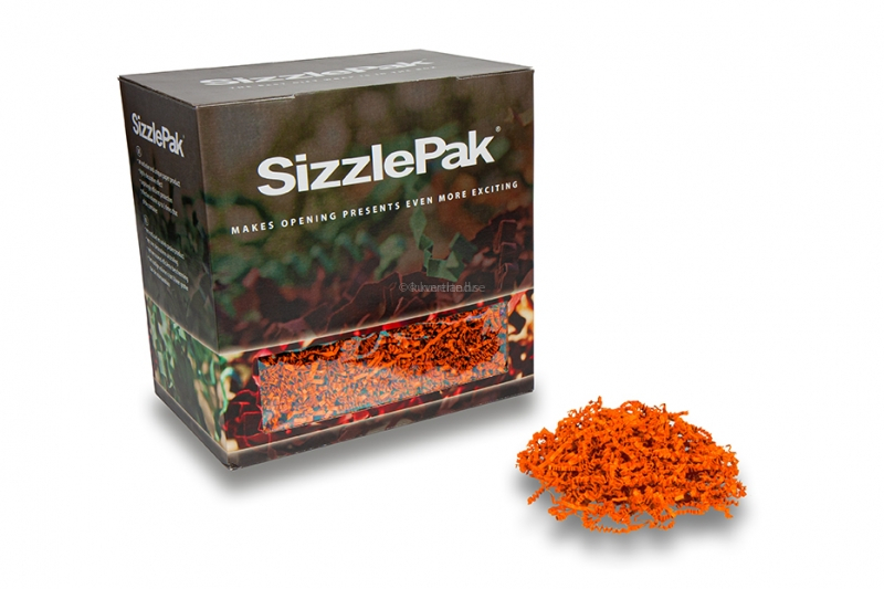 Strimlat papper SizzlePak - Orange (1.25 kg), 80 gsm papper