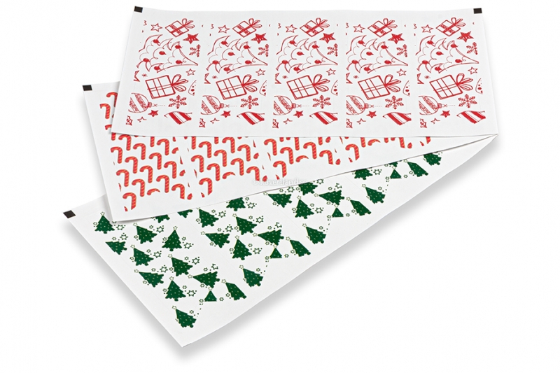 Klistermärken till presentförpackningar med julmotiv  