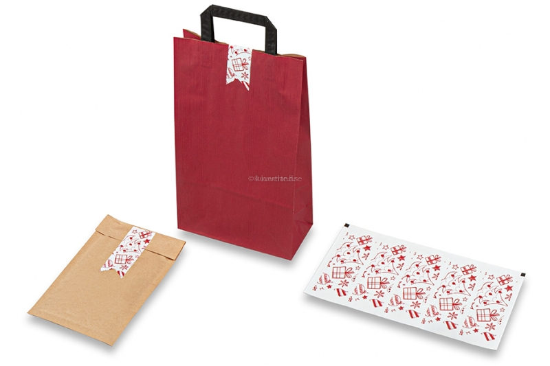 Klistermärken till presentförpackningar med julmotiv - Juldekorationer