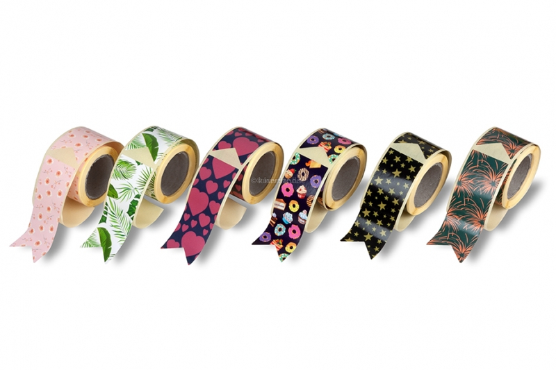 Klistermärken till presentförpackningar med mönster