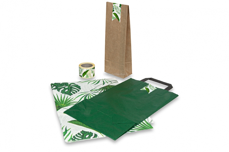 Klistermärken till presentförpackningar med mönster - djungel