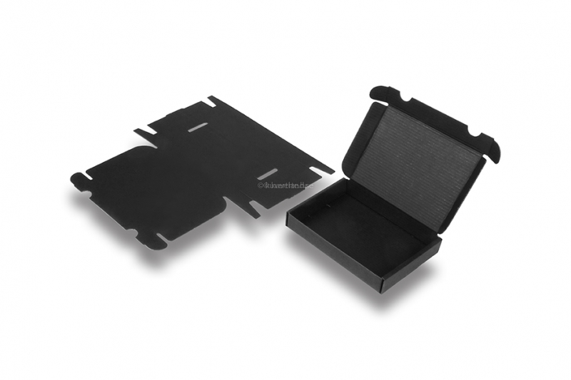 Svarta brevpack - med svart insida, 160 x 120 x 25 mm