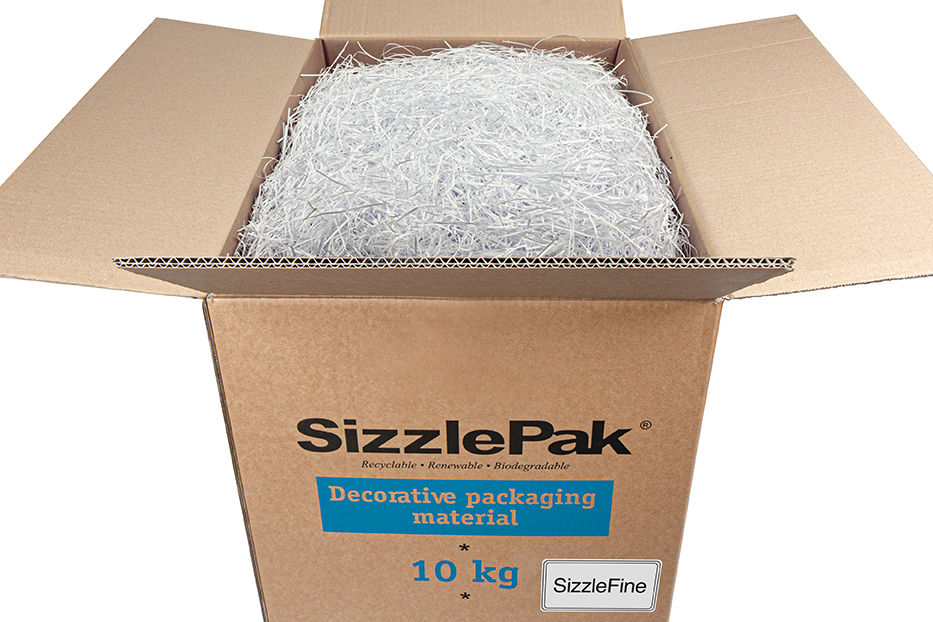 Strimlat papper SizzlePak Fine - Vit (10 kg)