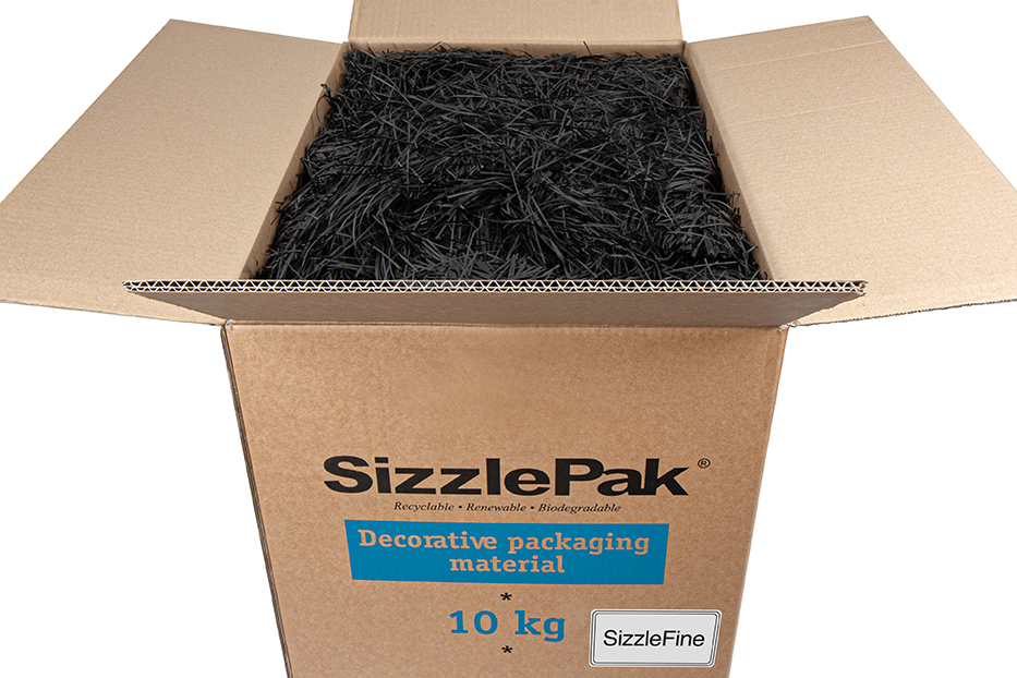 Strimlat papper SizzlePak Fine - Svart (10 kg)