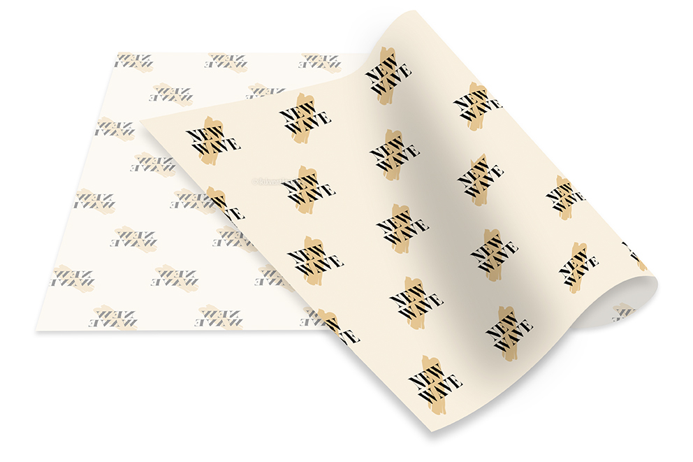 Silkespapper med eget tryck - med ett tryck som exempel