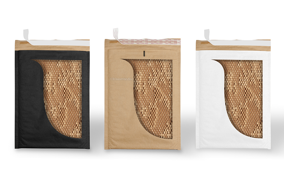 Pappers vadderade bubbelkuvert med honeycomb struktur