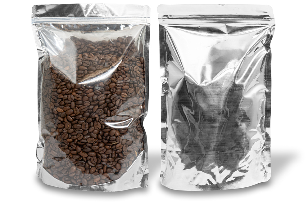 Ståpåsar metalliska transparenta - silverfärgad metallisk, 200 x 300 x 100 mm - 1800 ml